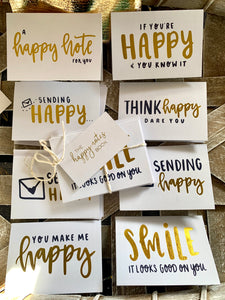 'Happy Notes' Mini Insert Cards (8-pack)
